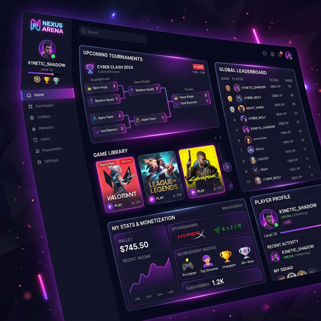 Pro Gaming Website & Platform